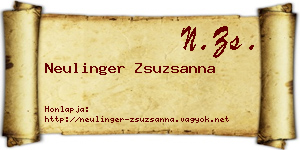 Neulinger Zsuzsanna névjegykártya
